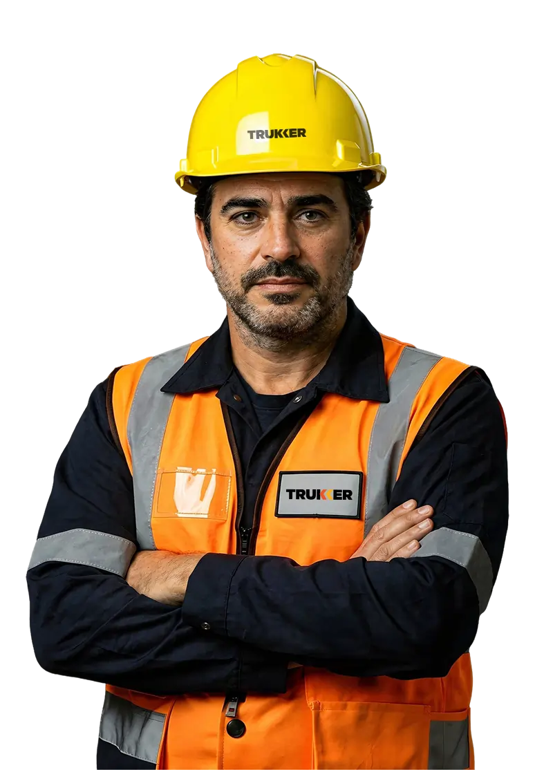Illustration of a logistics worker handling cargo safely